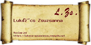 Lukács Zsuzsanna névjegykártya